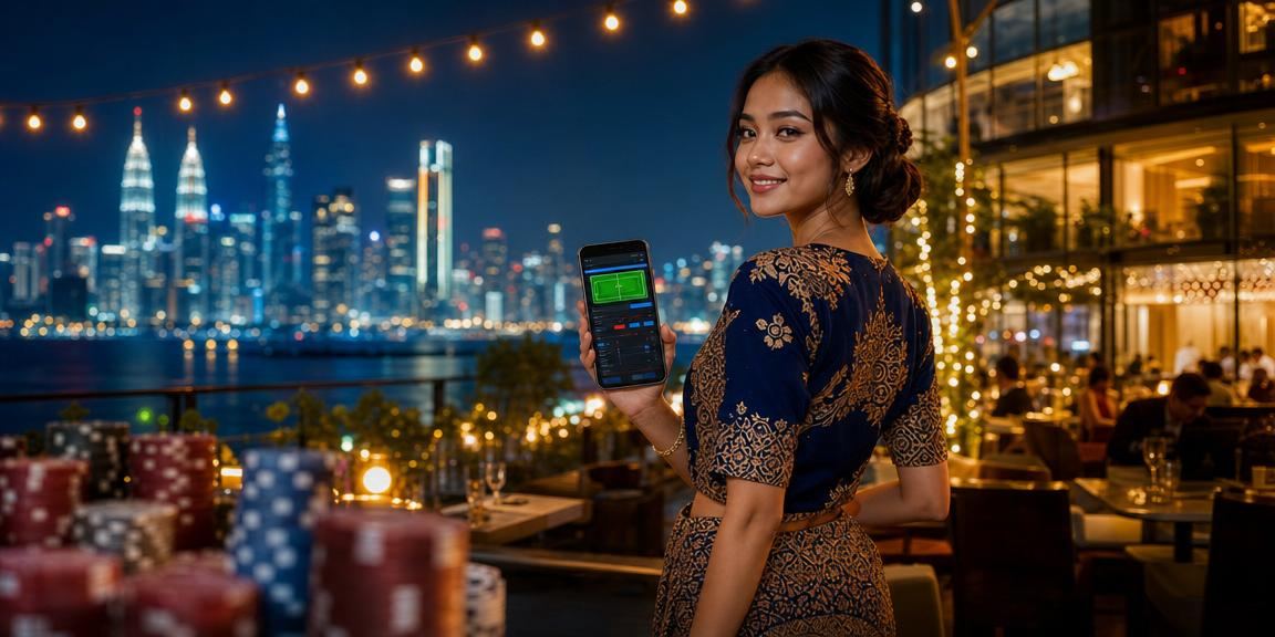 Pengguna Malaysia mengakses platform kasino mudah alih 250r dari telefon pintar di Kuala Lumpur
