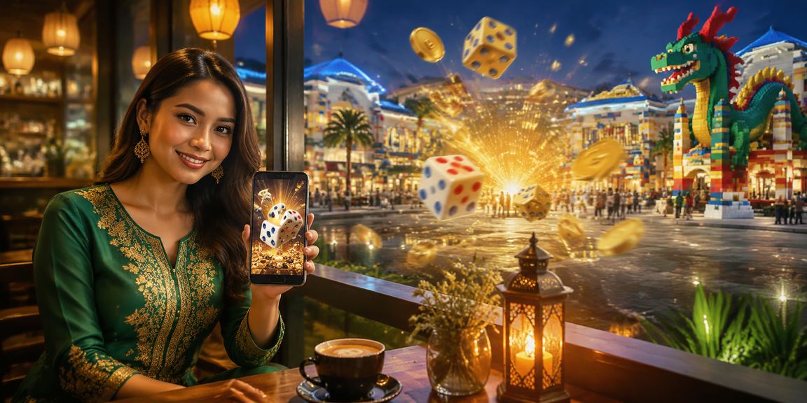 Suasana permainan dadu sempena Hari Raya di Malaysia menggambarkan kemeriahan kasino tempatan