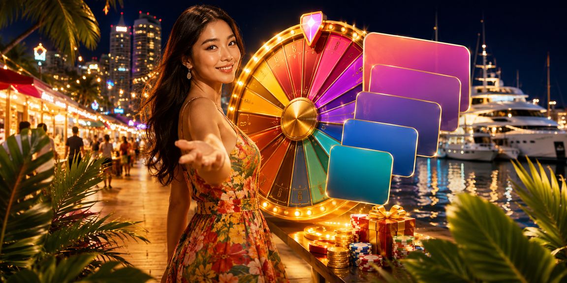 Meja roulette dalam kasino dengan dadu dan cip warna-warni